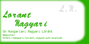 lorant magyari business card