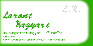 lorant magyari business card